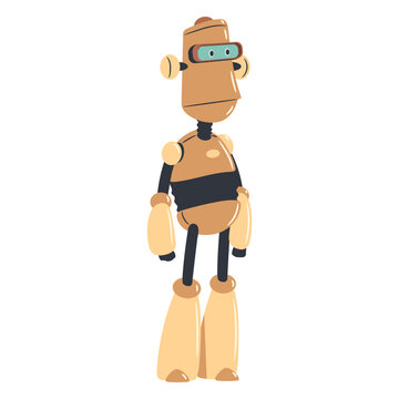 Poker face robot charcter