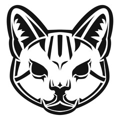 Wild cat head high contrast © Vexels