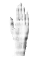 Abstract halftone handprint