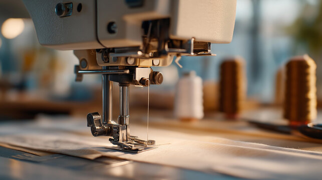Sewing Machine In Action