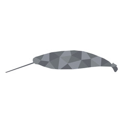 Color polygonal narwhal silhouette © Vexels