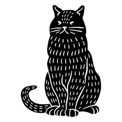 Cat pet cut-out © Vexels