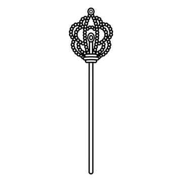 Stroke ornamented scepter