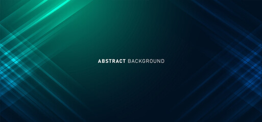 Obraz premium Digital technology banner green blue background concept, cyber technology circuit, abstract tech, innovation future data, internet network, Ai big data, futuristic wifi connection illustration concept