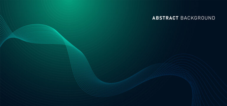 Digital technology banner green blue background concept, cyber technology circuit, abstract tech, innovation future data, internet network, Ai big data, futuristic wifi connection illustration concept