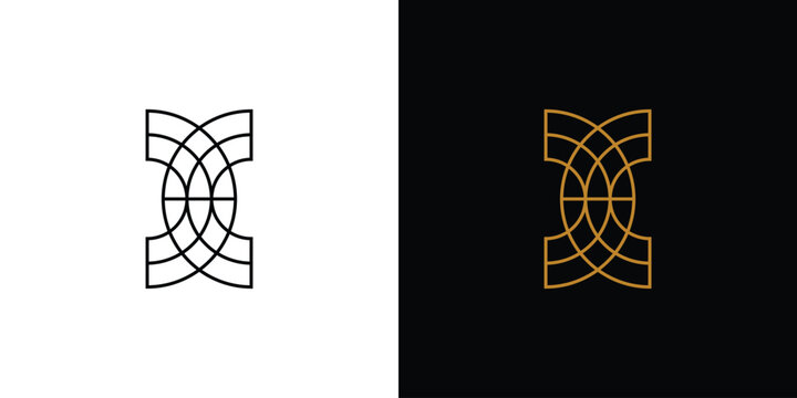 unique and modern letter DC initials logo design