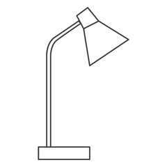 Naklejka premium Desk lamp thin-line stroke
