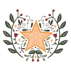 Obraz premium Star organic design color stroke