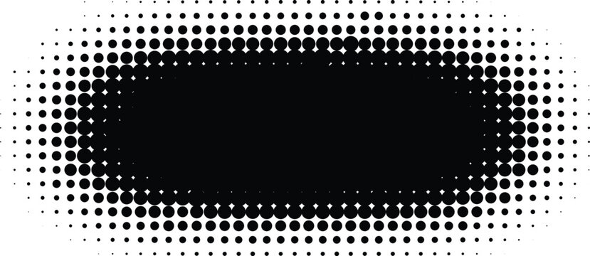 Halftone dots pattern with oval frame