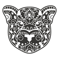 Tiger face cut out © Vexels