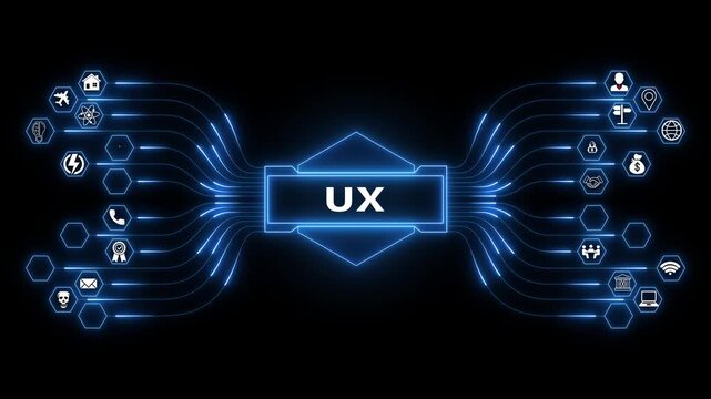 futuristic user interface design and interactive ux animation, digital software ui and system control dashboard hud, high-tech graphical user interface.enterprise technology platforms