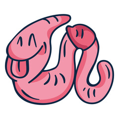 Worm cartoon