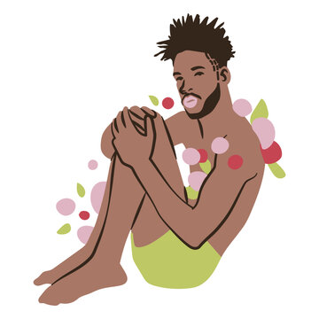 Boy with flowers