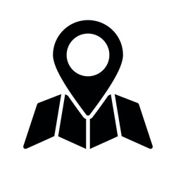 Location map pin icon vector illustration, navigation gps destination marker on transparent background