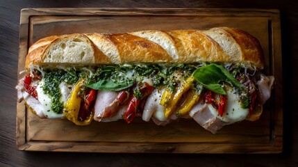 turkey breast sandwich with vegetables