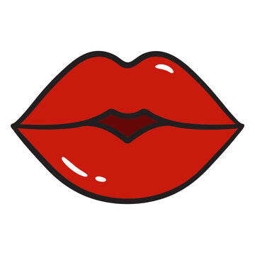 Kissy lips color stroke