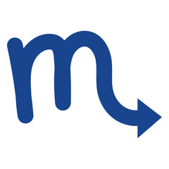 Obraz premium Scorpio zodiac sign flat