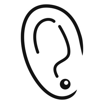 Ear with earring stroke