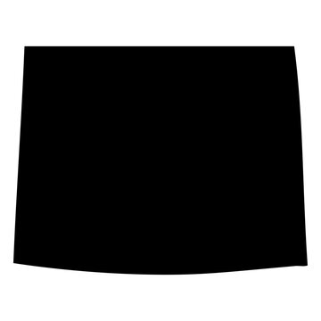 Wyoming usa map silhouette
