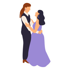 Girls slow dancing prom © Vexels