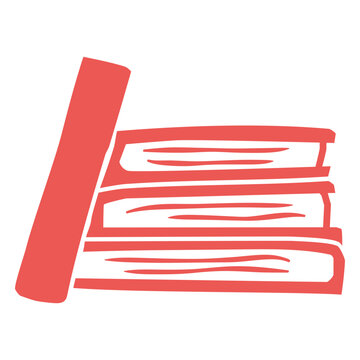 Pile of red books flat