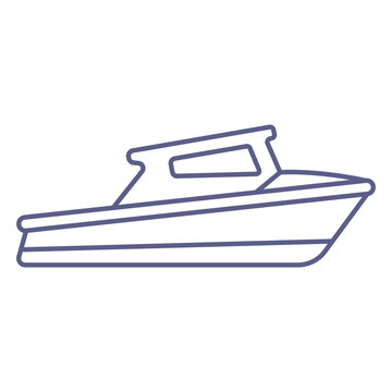 Launch boat simple drawing