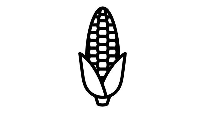 Close-up of a Maize Cob with Green Leaves and a Bright Background
