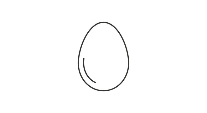 Close-up of a Single Egg on a Plain Background for Market Use