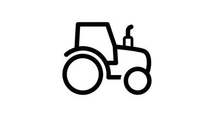 Minimalist Outline of a Compact Tractor for Agricultural Use