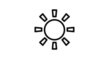 Minimalist Sun Icon Illustration for Weather or Nature Themes
