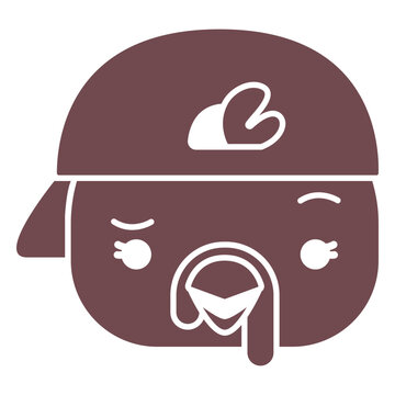 Thanksgiving turkey with backwards cap cut out