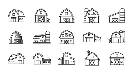 Fototapeta premium Collection of Modern Different House Styles for Architecture and Real Estate Design