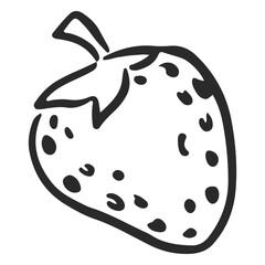 Strawberry doodle icon