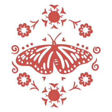 Decorative butterfly mexican holiday