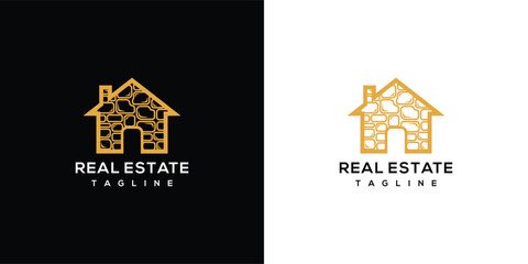 Golden House Logo - Real Estate Property Home Design Brokerage.