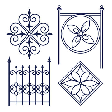 Intricate ironwork designs showcasing various patterns and styles for artistic inspiration