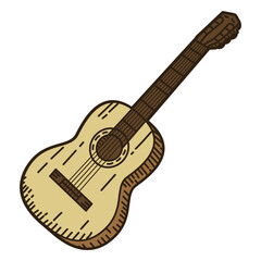Fototapeta premium Wild west guitar color stroke