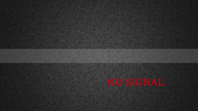 Television Static Screen With Red NOSIGNAL Text Below Bar no signal noise