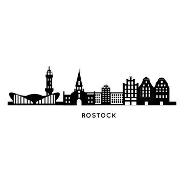 Rostock German city skyline