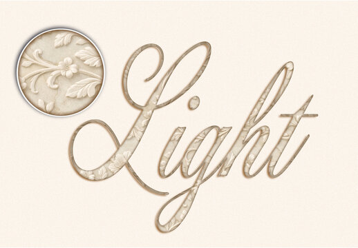 Floral Paper Text Effect