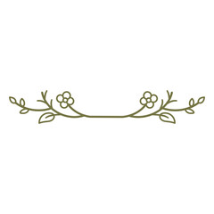 Fototapeta premium Elegant floral border design