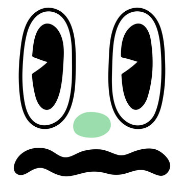 Cartoon face about to cry