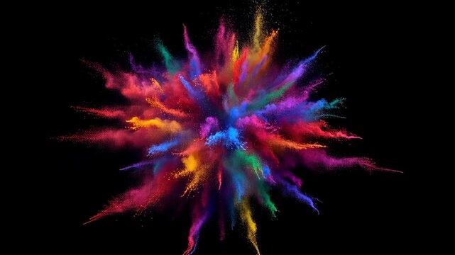 Happy Holi Explosion AI Colorful Celebration With Friends and Family