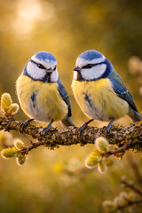 Fototapeta premium blue tit on branch