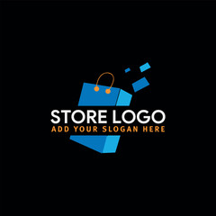 ecommerce online store logo design vector