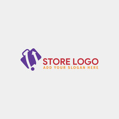 ecommerce online store logo design vector