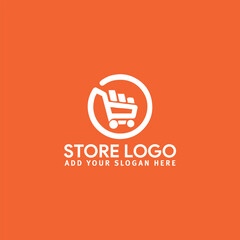 ecommerce online store logo design vector