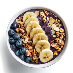 Colorful smoothie breakfast bowl