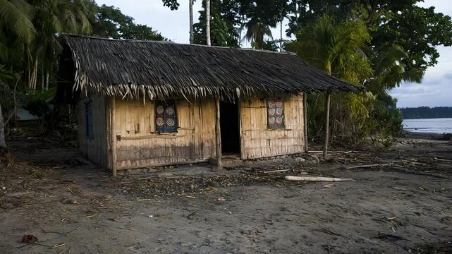 traditional kuna indian house panama video