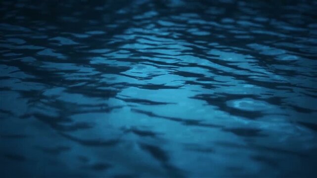 Abstract ocean water surface background from above Calm water - small river or lake waves at dusk.